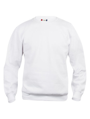 CLIQUE 021030 Basic Sweater Roundneck Wit BEDRUKKEN