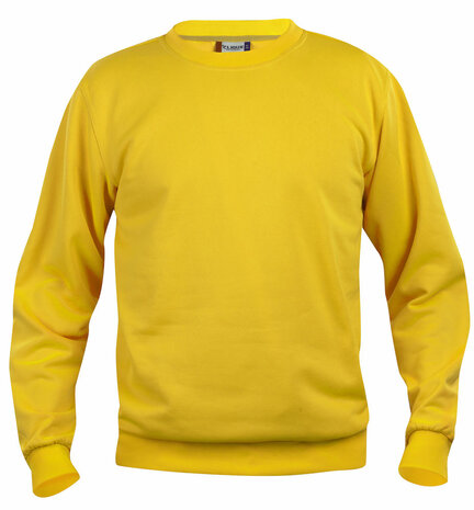 CLIQUE 021030 Basic Sweater Roundneck lemon BEDRUKKEN
