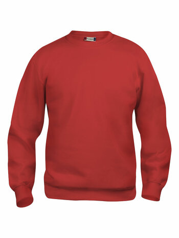 CLIQUE 021030 Basic Sweater Roundneck ROOD BEDRUKKEN