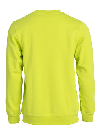 CLIQUE 021030 Basic Sweater Roundneck signaal groen BEDRUKKEN