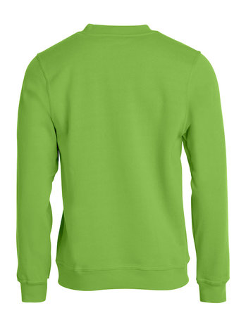 CLIQUE 021030 Basic Sweater Roundneck LICHT groen BEDRUKKEN