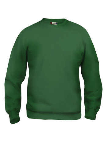 CLIQUE 021030 Basic Sweater Roundneck FLESSEN groen BEDRUKKEN