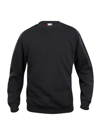 CLIQUE 021030 Basic Sweater Roundneck ZWART BEDRUKKEN