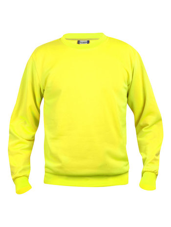 CLIQUE 021030 Basic Sweater Roundneck SIGNAAL GEEL BEDRUKKEN