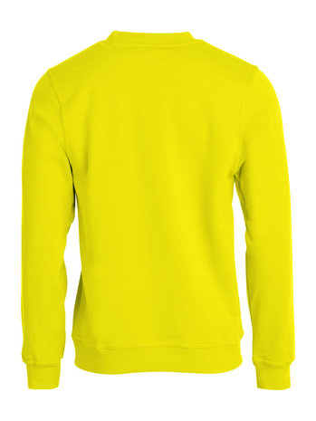 CLIQUE 021030 Basic Sweater Roundneck SIGNAAL GEEL BEDRUKKEN