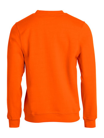CLIQUE 021030 Basic Sweater Roundneck SIGNAAL ORANJE BEDRUKKEN
