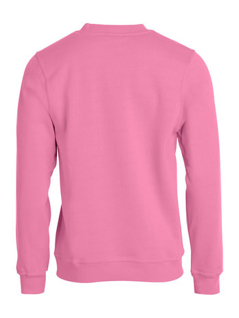 CLIQUE 021030 Basic Sweater Roundneck HELDER ROZE BEDRUKKEN