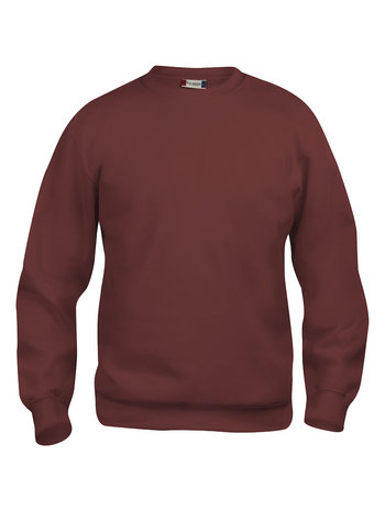 CLIQUE 021030 Basic Sweater Roundneck BORDEAUX BEDRUKKEN