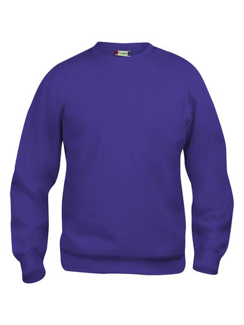 CLIQUE 021030 Basic Sweater Roundneck Helder Lila BEDRUKKEN