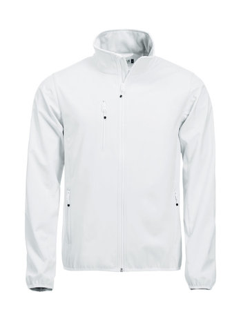Witte softshell jas bedrukken met Logo of Tekst