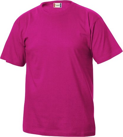 periode Associëren Partina City FUCHSIA ROZE Basic T-shirt BEDRUKKEN met Logo of Tekst in 1 kleur -  WerkkledingEde.nl
