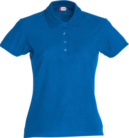kobalt blauwe dames poloshirts borduren logo