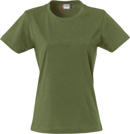 dames t shirts leger groen