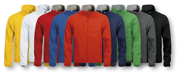 Pakket aanbieding Clique Basic Softshell Jas +Polo+Sweater inclusief borduren