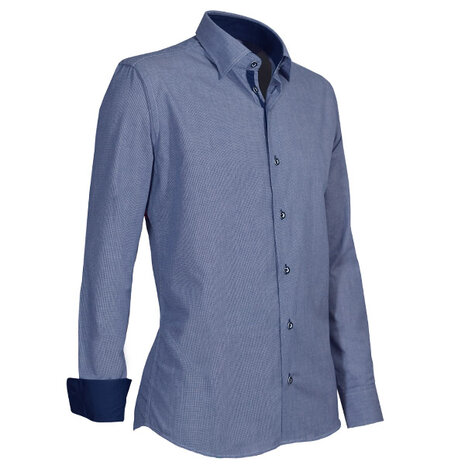 Capraro 934 Heren Overhemd blauw
