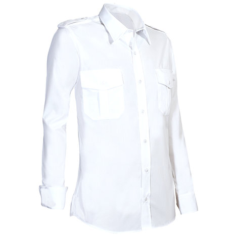 Capraro 950 Heren Piloten Overhemd wit
